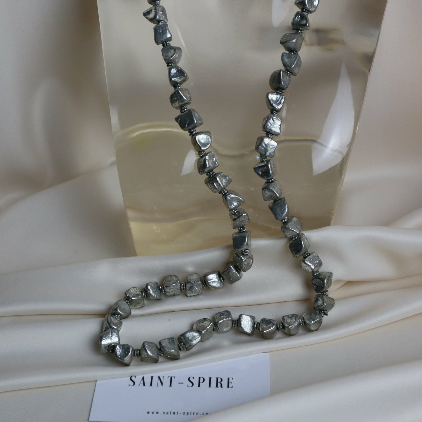 Pyrite Long Necklace