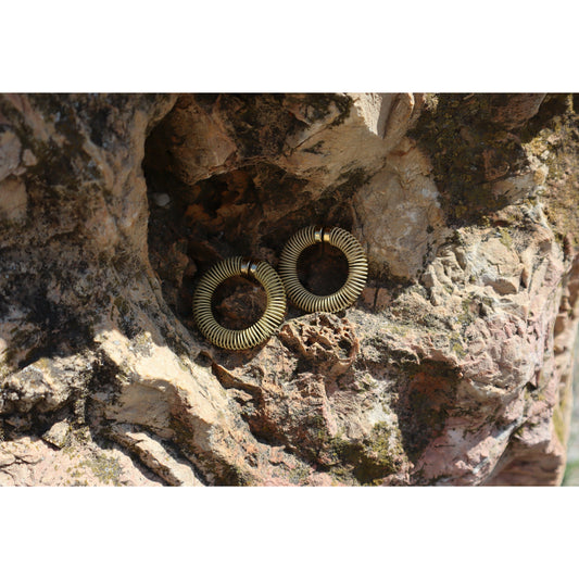 Yellow Spiral Earrings